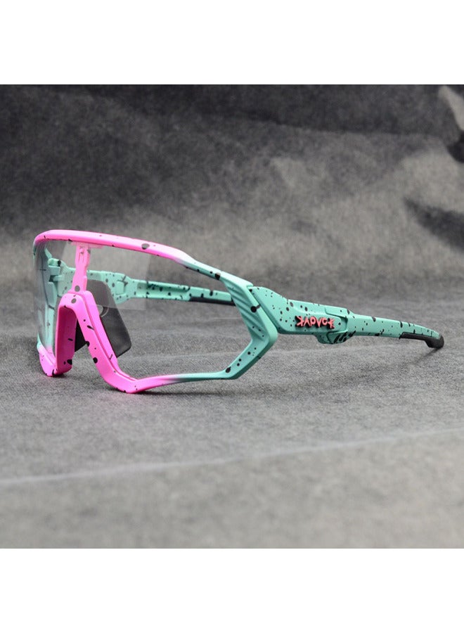 New Windproof Photochromic Riding Glasses Outdoor Sports Day And Night Dual-use Running Mountain Road Bike Goggles
