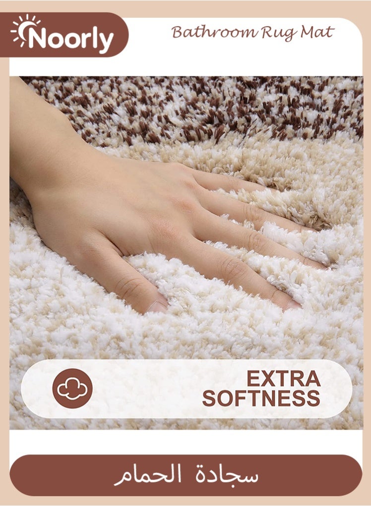 Noorly Luxury Bathroom Rug Mat, Extra Soft and Absorbent Microfiber Bath Rugs, Non-Slip Plush Shaggy Bath Carpet, Bath Mats for Bathroom Floor, Tub and Shower, Machine Wash Dry 40x60cm - Image 2