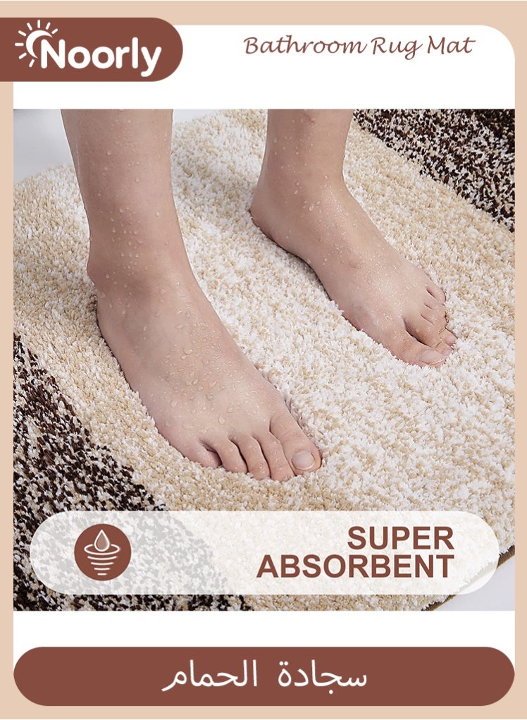 Noorly Luxury Bathroom Rug Mat, Extra Soft and Absorbent Microfiber Bath Rugs, Non-Slip Plush Shaggy Bath Carpet, Bath Mats for Bathroom Floor, Tub and Shower, Machine Wash Dry 40x60cm - Image 4