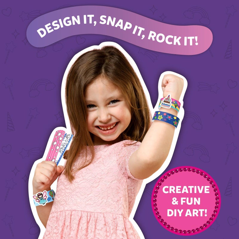 Skillmatics Craft Activity - Snap Bandz, Unicorns & Princesses, DIY Art & Craft Activity, Easter Basket Stuffers, Mess-Free Kit, 8 Bands (8.6"), Gift for Girls & Boys Ages 4, 5, 6, 7, 8, 9, 10 - Image 3