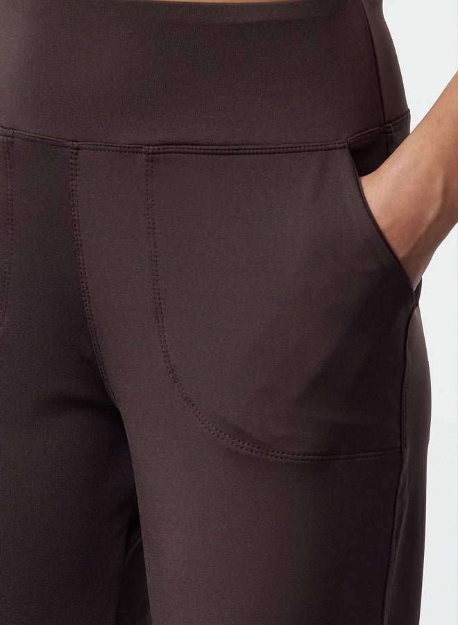 trendyol Bitter Brown Diver/Scuba Fabric Relaxed Cut Knitted Sports Sweatpants - Image 4