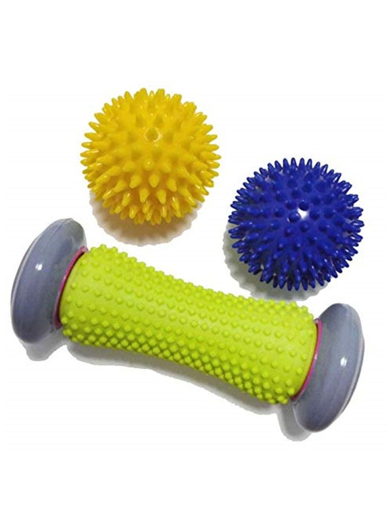 Foot Massage Roller Muscle Roller Stick Wrists and Forearms Exercise Roller Massager for Plantar Fasciitis - Image 1