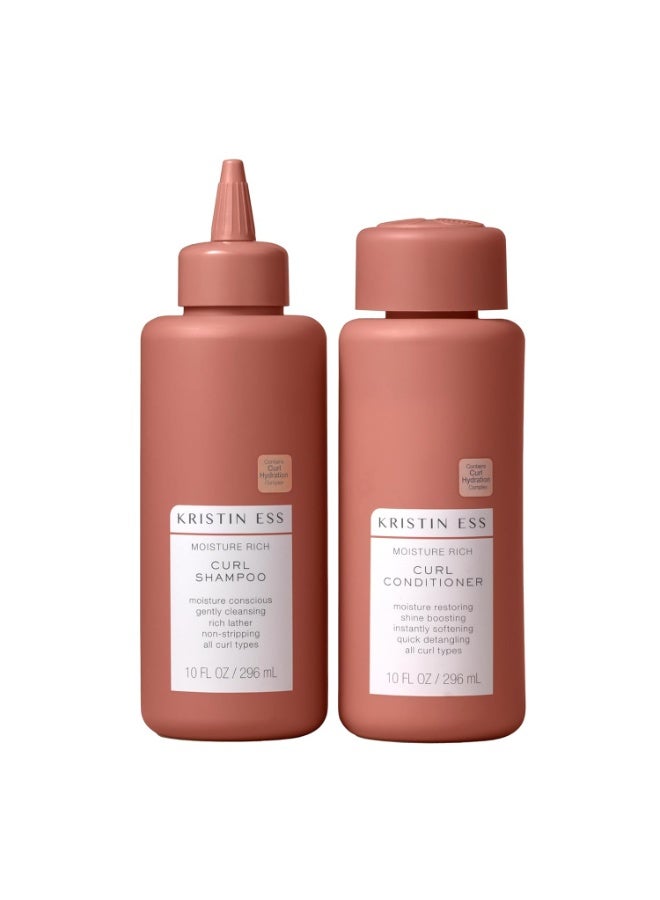 Kristin Ess Kristin Ess Hair Curl Shea Butter Shampoo and Conditioner Set for Curly Hair Bounce + Shine - Anti Frizz Moisture + Deep - Clean + Vegan Product for All Curls 2A-4C - Image 4