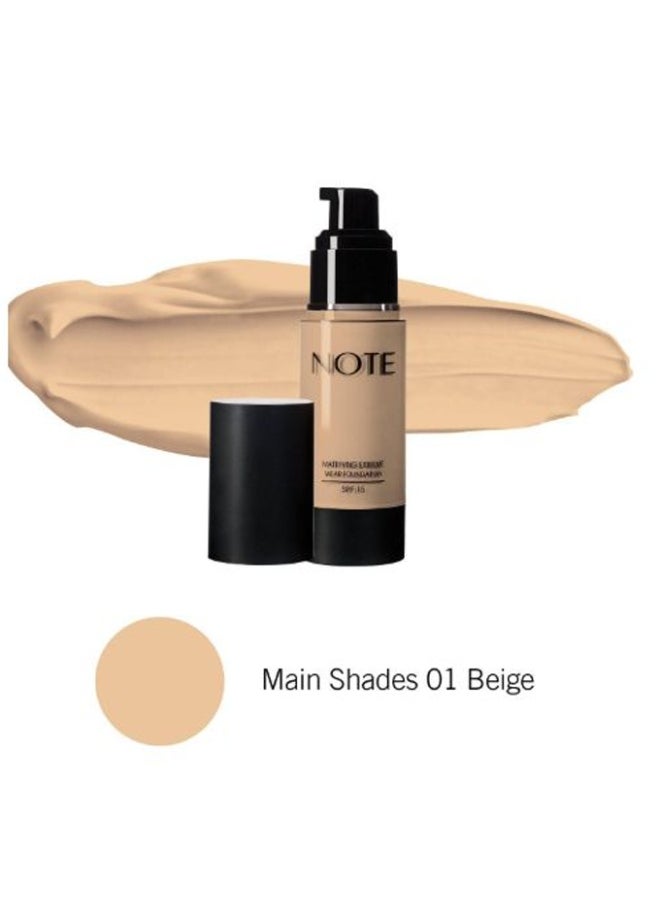 Note Foundation Mattifying Extreme Wear 01 Beige 30ml  - Image 1
