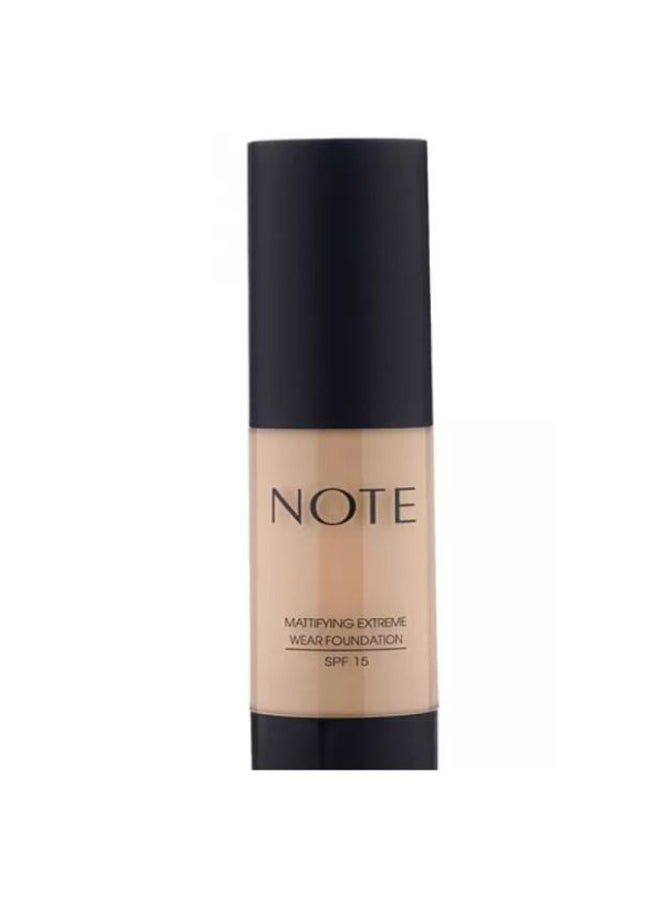 Note Foundation Mattifying Extreme Wear 01 Beige 30ml  - Image 2