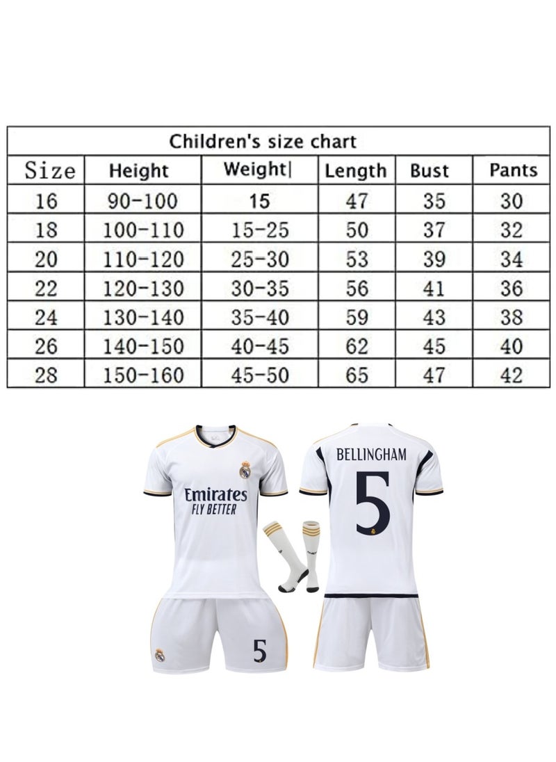 Generic Children's football jersey youth real madrid football sportswear suit  - Image 2