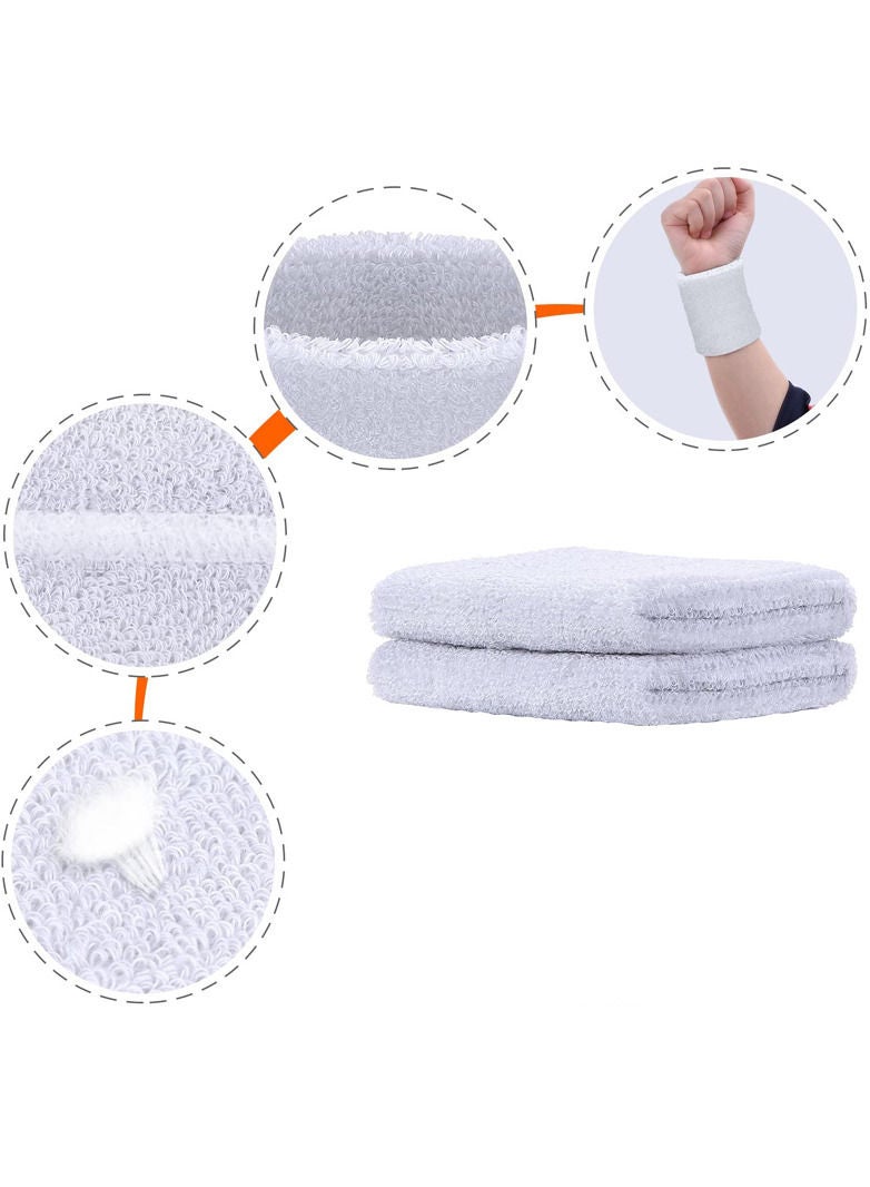 Spall Direct Absorbent Wrist Sweatbands for Athletic Men and Women - 6 Pcs Tennis Wrist Sweat Bands for Gym & Running-Wicking Wristbands for Exercise - Image 2