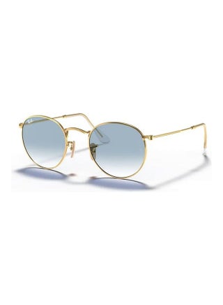 Unisex Round Flat Sunglasses RB3447- Lens Size-50mm-Blue - view 2