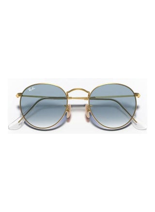 Unisex Round Flat Sunglasses RB3447- Lens Size-50mm-Blue - view 5