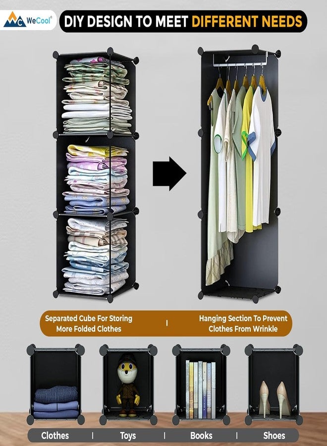 KEEKOS Kids Plastic Collapsible Wardrobe Organizer for Storage | Cute Cartoon Design | Heavy Duty Cloth Organizer for Storage | Easy to Assemble | Perfect for Kids Room & Home (Black-N5) - Image 5