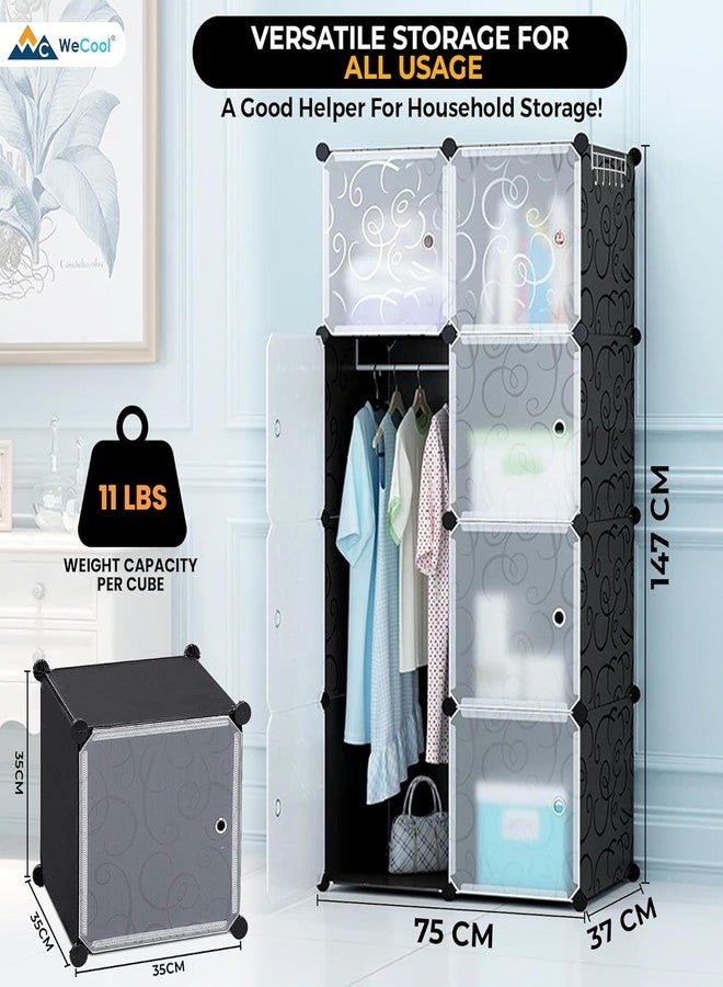 KEEKOS Kids Plastic Collapsible Wardrobe Organizer for Storage | Cute Cartoon Design | Heavy Duty Cloth Organizer for Storage | Easy to Assemble | Perfect for Kids Room & Home (Black-N5) - Image 2