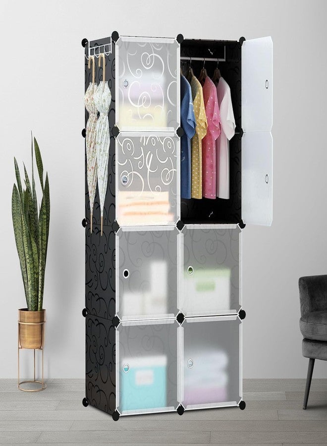 KEEKOS Kids Plastic Collapsible Wardrobe Organizer for Storage | Cute Cartoon Design | Heavy Duty Cloth Organizer for Storage | Easy to Assemble | Perfect for Kids Room & Home (Black-N5) - Image 1