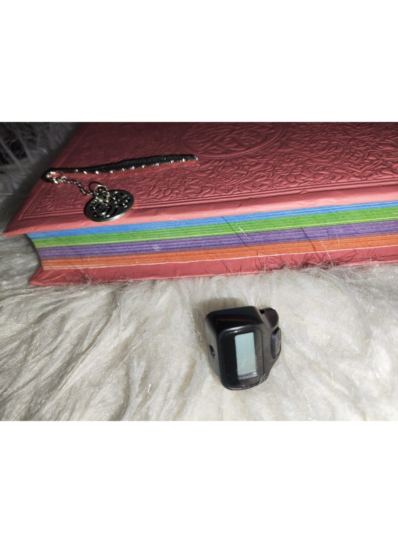 مصحف ملون مع فاصل معدن و سبحة الكترونية عداد رقمي - Image 2