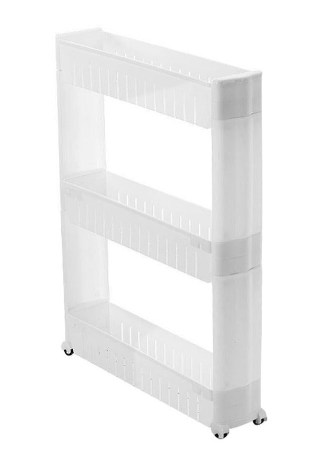 MT 3 Layer Multi purpose Side Storage Rack White - Image 1