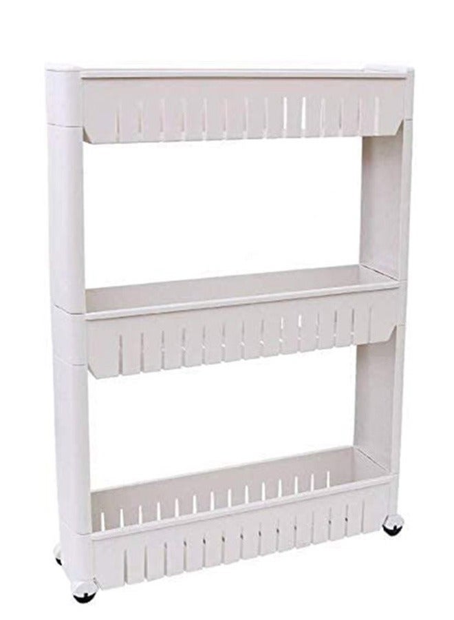 MT 3 Layer Multi purpose Side Storage Rack White - Image 5