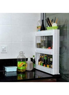 MT 3 Layer Multi purpose Side Storage Rack White  - Image 4