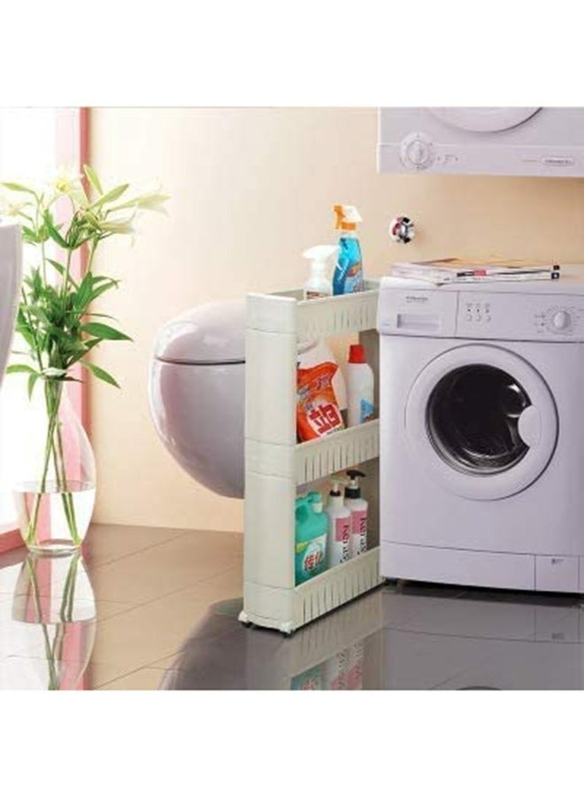 MT 3 Layer Multi purpose Side Storage Rack White - Image 3