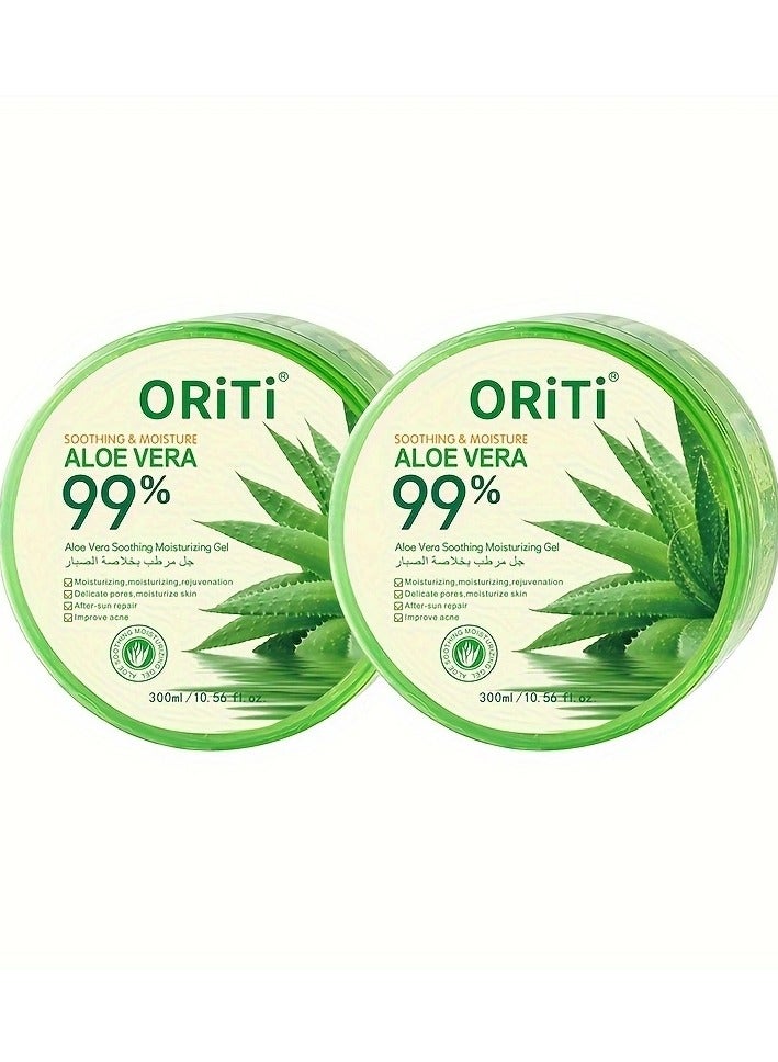 ORiTi 2 PCS Aloe Vera Soothing Moisturizing Gel Clear 300ml - Image 1