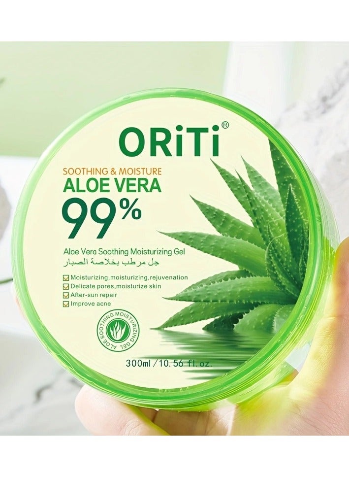 ORiTi 2 PCS Aloe Vera Soothing Moisturizing Gel Clear 300ml - Image 3