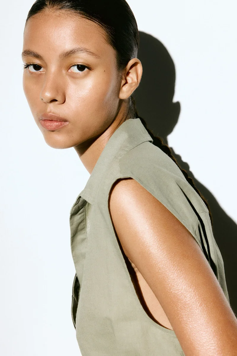 H&M Linen-blend shirt dress