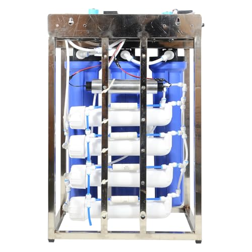 Pure Plus Pureplus 50 LPH Commercial RO + Uv Water Purifier Plant with TDS Adjuster 50 Litre Blue Stainless steel Full Automatic with TDS Adjuster - Image 3