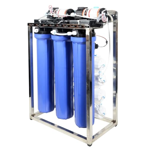 Pure Plus Pureplus 50 LPH Commercial RO + Uv Water Purifier Plant with TDS Adjuster 50 Litre Blue Stainless steel Full Automatic with TDS Adjuster - Image 2