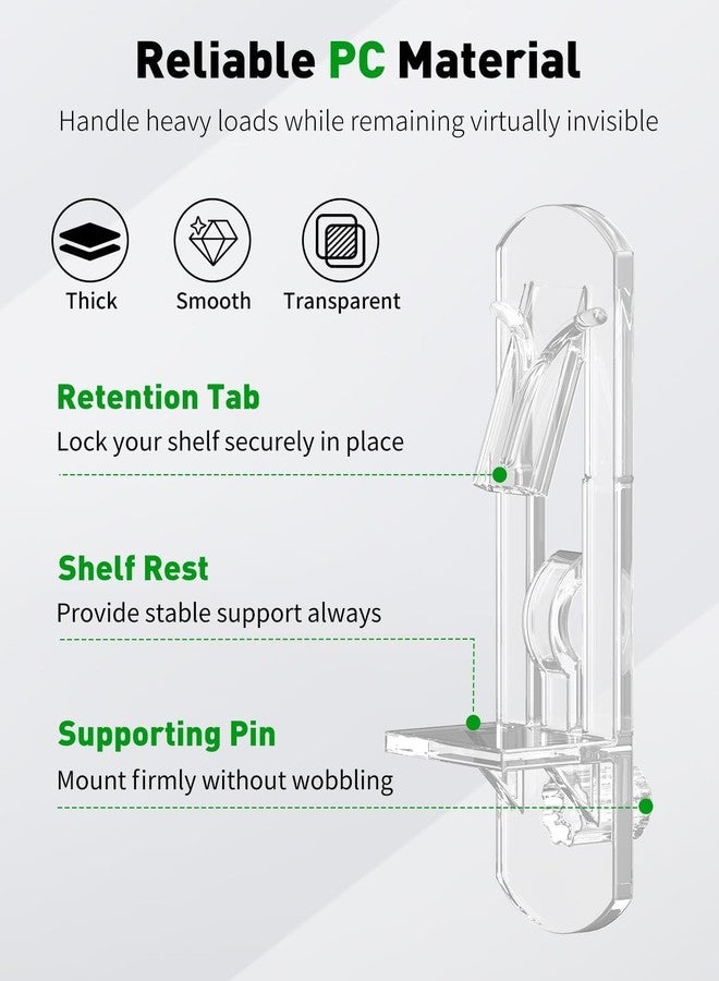 Vibit 28 Pcs Clear Plastic Cabinet Shelf Pegs, 5 mm Cabinet Shelf Pins, Self-Locking Shelf Support Pegs Shelf Brackets for 3/4 Inch Thick Shelves, Cabinet Shelf Clips for Wood Shelving - Image 5