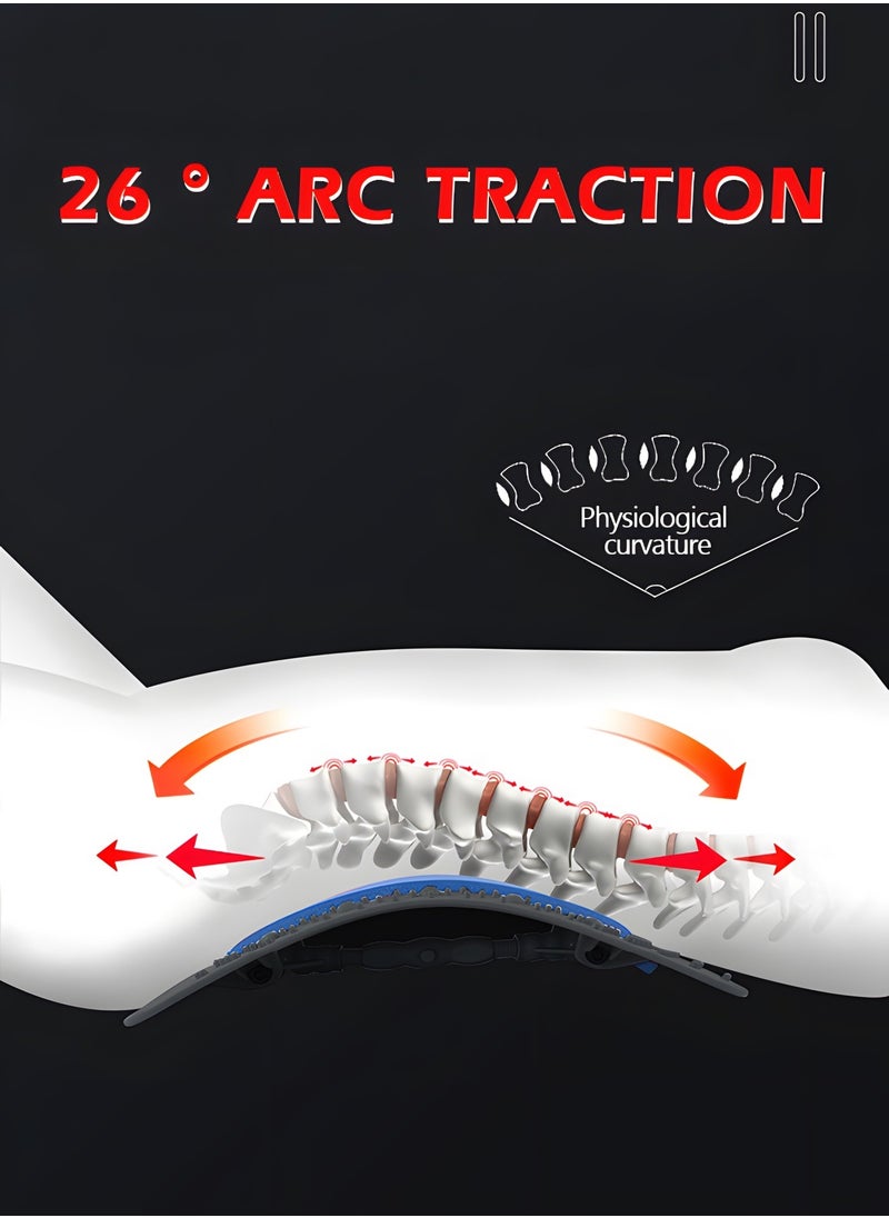 GROIC - Back Stretcher, Spine Deck Back Pain Relief Products with Magnetic Acupressure Points, Adjustable Back Cracker, Spine Deck Back Stretcher Lower Back Pain Relief for Sciatica, Herniated Disc, Scoliosis - Image 1