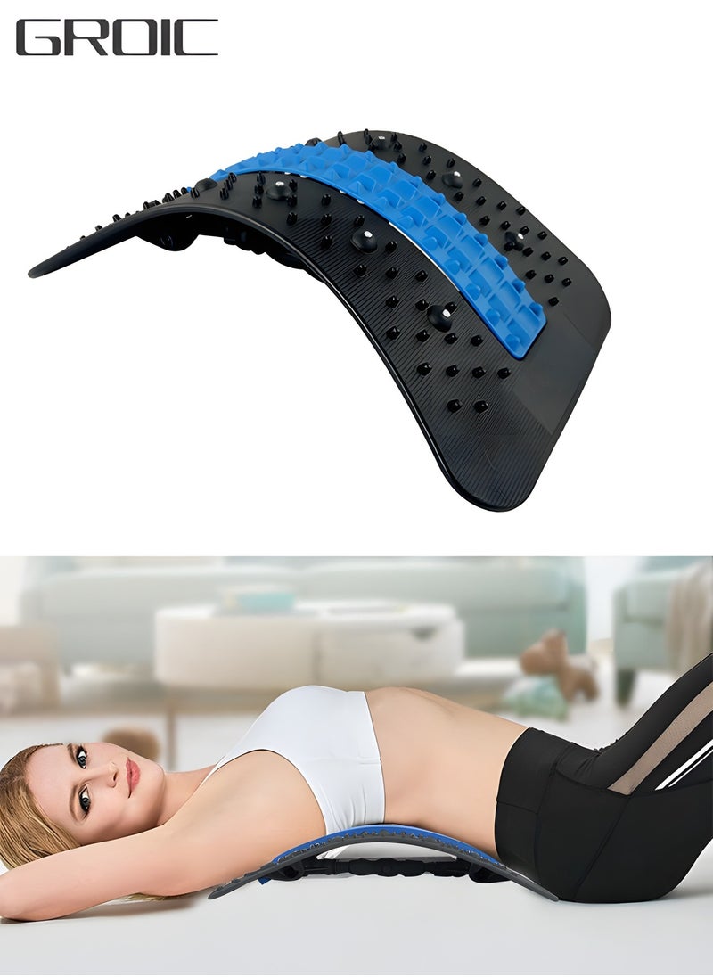 GROIC Back Stretcher, Spine Deck Back Pain Relief Products with Magnetic Acupressure Points, Adjustable Back Cracker, Spine Deck Back Stretcher Lower Back Pain Relief for Sciatica, Herniated Disc, Scoliosis  - Image 1