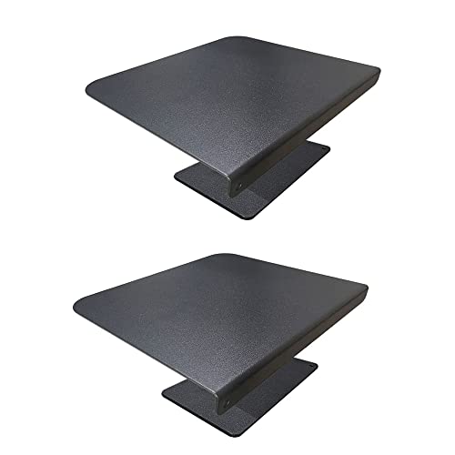 LZKZPY Steel Monitor Mount Reinforcement Plate Fits Most Monitor Desk Mount，for Fragile Tabletop Protection(Black, 2 Pack) - Image 1