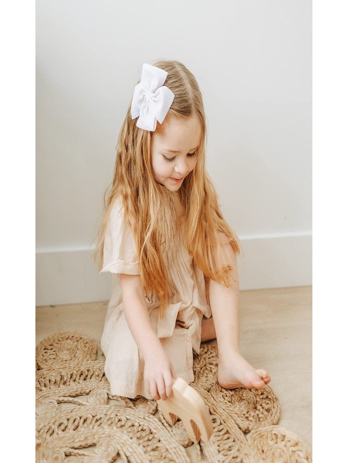 Prohouse 30 PCS Baby Girls Hair Bows Clips Barrettes Waffle Hair Accessories with Alligator Clip for Babies Girl Infant Toddlers Kids Teens - Image 3