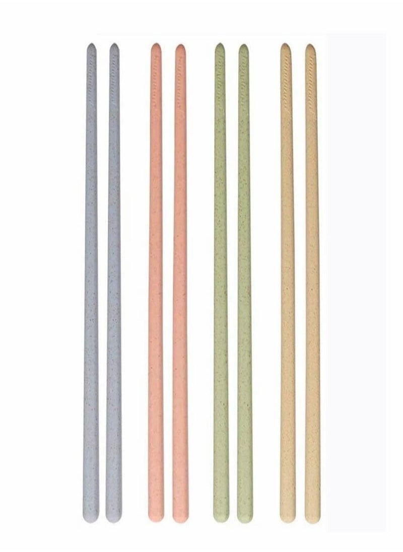نيبمينينت Reusable Chopsticks, Tree Planted with Sale Award Winning Eco Friendly Gift Chinese Minimalist Dishwasher Safe Wooden, Plastic & Metal Chopstick Alternative - 4 Pairs  - Image 1