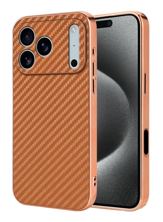 عام غطاء مغناطيسي لآيفون 17 برو ماكس مع ماج سيف، غطاء متين بنسيج ألياف كربون عالي الموضة، واقي رفيع مضاد للصدمات من سيليكون TPU الناعم. - Image 1