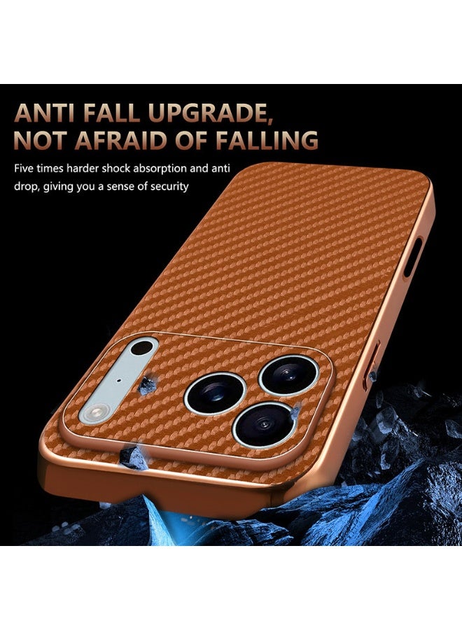 عام غطاء مغناطيسي لآيفون 17 برو ماكس مع ماج سيف، غطاء متين بنسيج ألياف كربون عالي الموضة، واقي رفيع مضاد للصدمات من سيليكون TPU الناعم. - Image 5