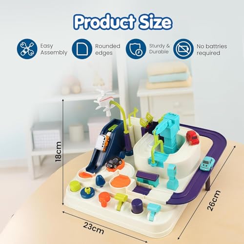 Kidology Magnetic Train Track Set for Kids | 70-Piece Flexible 3D Magnetic Monorail with Motorized Train | DIY Gravity-Defying Race Track Toy for STEM Learning | Gift for Kids Age 3+ - Image 2