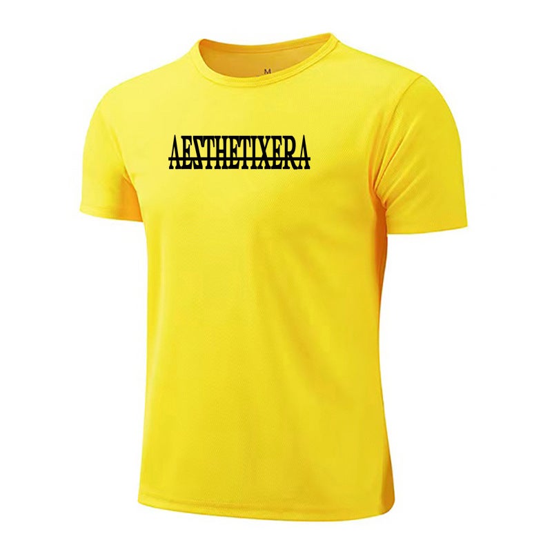 Slim fit fitness sports short sleeve men''s bodybuilding training clothes summer quick-drying mesh bottoming shirt trendy muscle men - Image 1