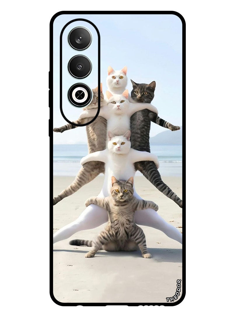 Theodor Protective Case Anti Scratch Shock Proof Bumper Cover For OnePlus Nord CE 4 Cats in Beach - Image 1