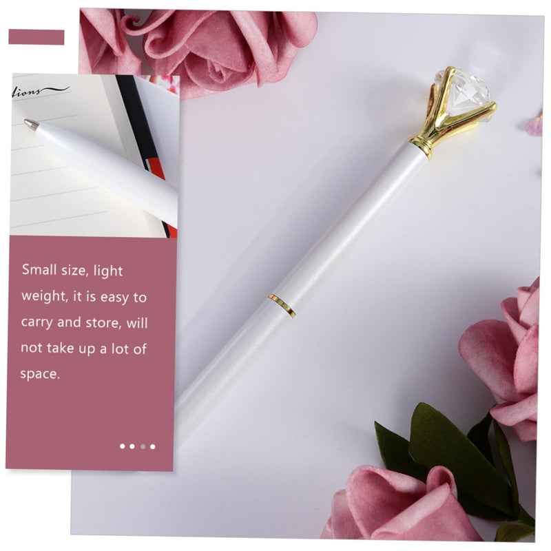 8Pcs Clear Glass Ballpoint Pens Fine Point Smooth Writing Quick Dry Ink Portable - Image 3