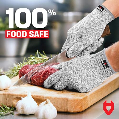 Nibbler Safety Industrial Gloves Anti Cut Resistant Level 5 Protection With Elastic Hand Fitting Heavy Duty Working Gloves (Free Size, Grey, 1 Pair) - Image 5