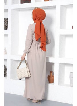 Sefa Merve Belted Dress 7979-02 Mink  - Image 4
