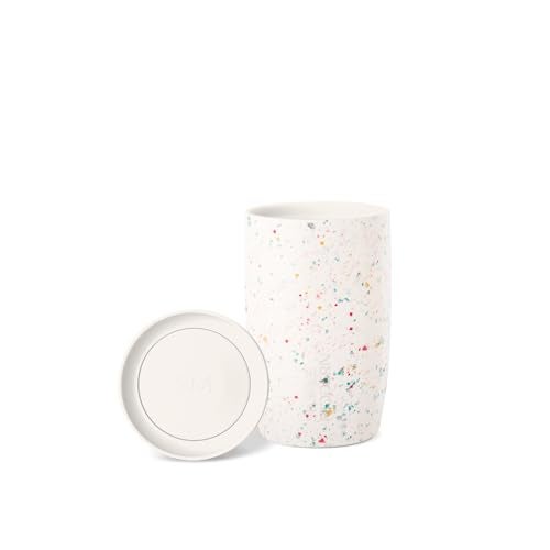 Simple Modern Travel Coffee Mug Tumbler with 360° Lid | Ceramic-Lined Insulated Stainless Steel Cold Brew Iced Coffee Cup | Gifts for Women Men Her Him | Voyager Signature | 12oz | Cream Terrazzo - Image 1