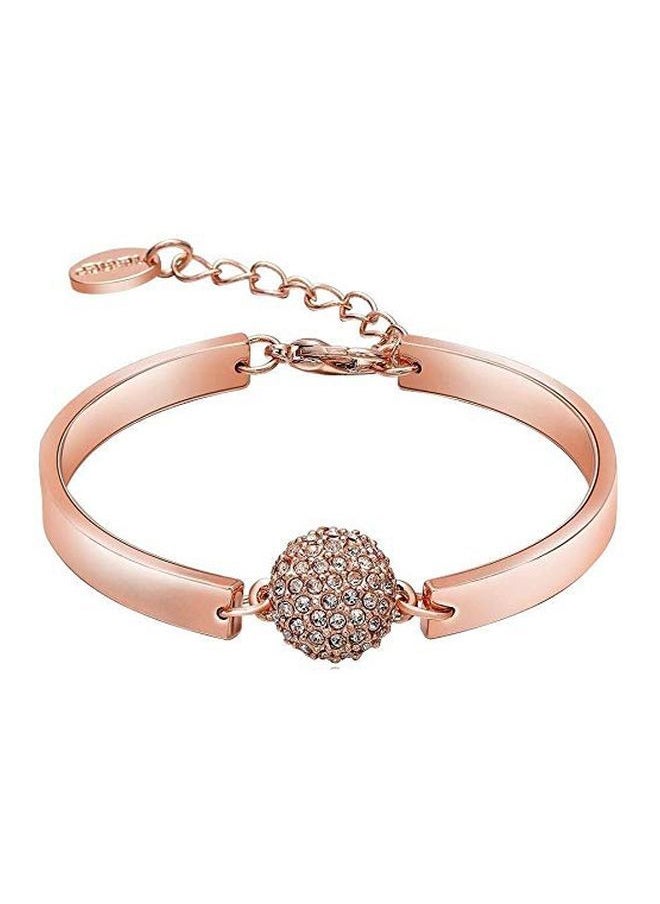 NIBEMINENT - 18 Karat Rose Gold Plated Crystal Bracelet - Image 1