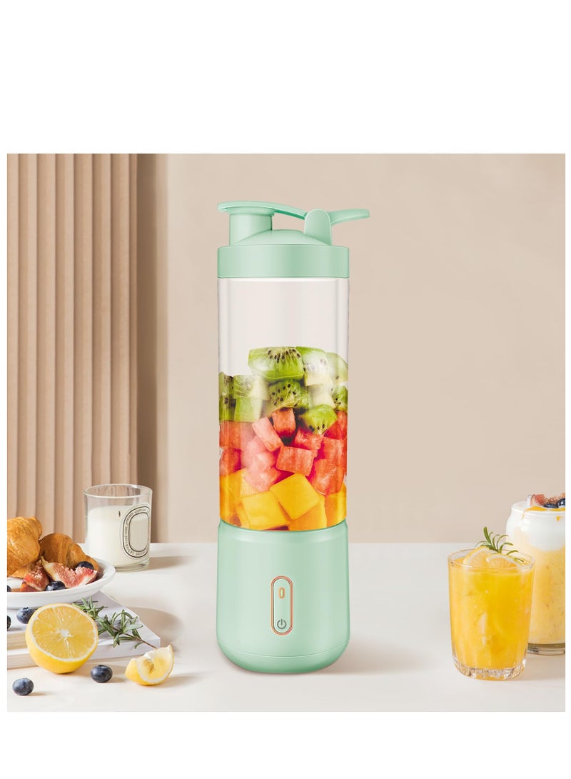 SYOSI Portable Blender, 1200mAh Rechargeable Blender Juicer Cup with 12 Stainless Steel Blades, 500ml Mini Juice Blender, Wide Mouth Fruit Mixer, Personal Electric Smoothies Blender for Home Office Gym - Image 1