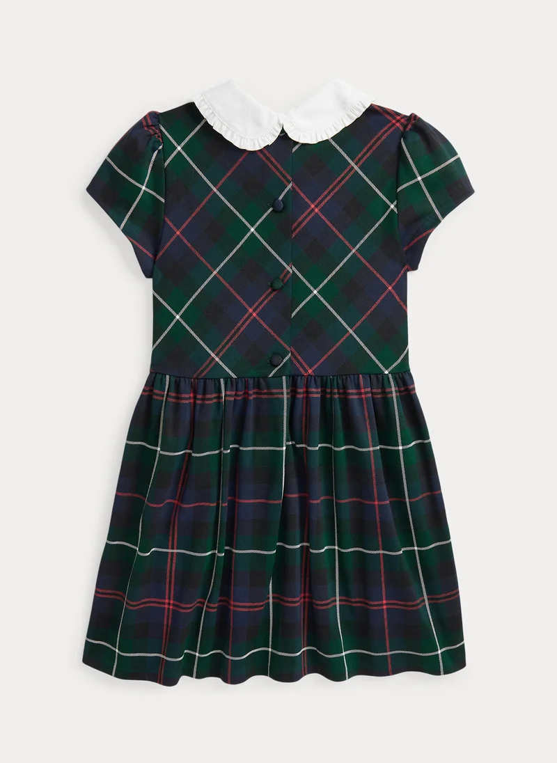 بولو رالف لورين Kids Checked Fit & Flare Dress