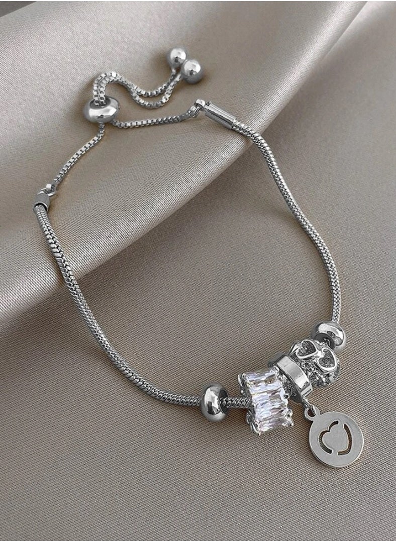 sixtyfour - Elegant Silver Plated Bracelet For Women - Image 1