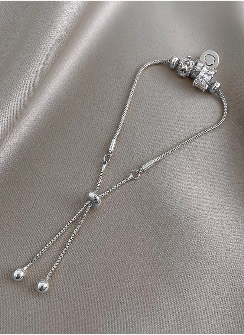 sixtyfour - Elegant Silver Plated Bracelet For Women - Image 1