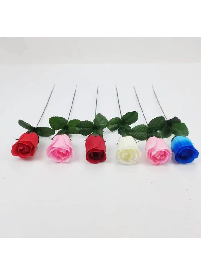 الواحة-TH 13 قطعة مختلطة اللون باقة الورد الاصطناعية, الزهور الاصطناعية, باقة مزيفة, الزهور الزخرفية الزخرفية, منزل زفاف باقة الديكورات, مناسبة لحفلات الزفاف, مكتب ديكور المنزل - Image 3