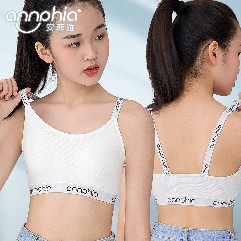 Developmental Girls' Underwear, Adolescent Junior High School Students And High School Students' Vest-Style Letter Sports Style Bra - Image 2