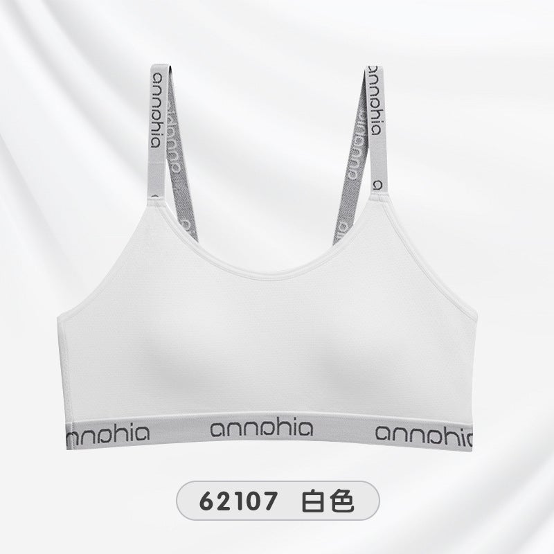 Developmental Girls' Underwear, Adolescent Junior High School Students And High School Students' Vest-Style Letter Sports Style Bra - Image 1