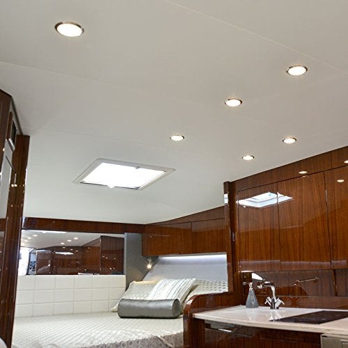 Lumitec Mirage LED Flush Mount Ceiling Down Light - Polished Stainless Steel - White, Red, Blue and Purple, All Non-Dimming - IP67 Rated, Slim Profile, Ideal for Indoor/Outdoor, 113110, 380 Lumens - Image 2